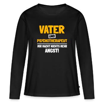 Ich helfe Menschen mit Depressionen - Frauen Premium Bio Langarmshirt - Schwarz - Vorne - Julia (174cm)