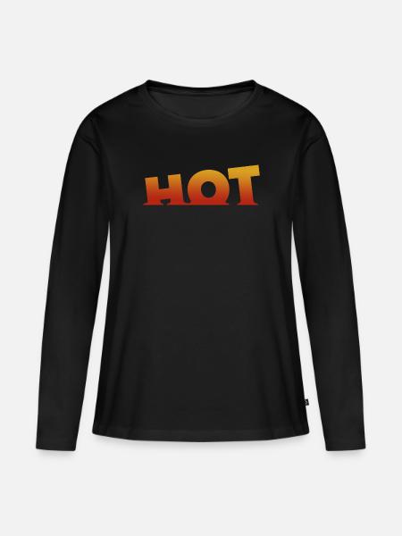 Hot - Frauen Premium Bio Langarmshirt - Schwarz