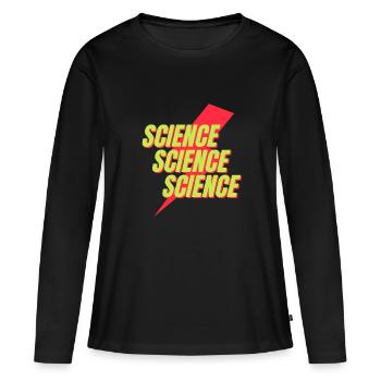 Neon Science Bolt Design - Women's Premium Organic Long Sleeve Shirt - black - Front - Julia (174cm)