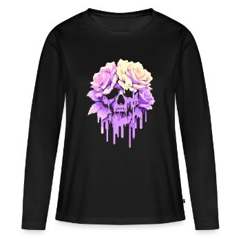 Blossoms of Decay: Pastel Gothic Melancholy - Women's Premium Organic Long Sleeve Shirt - black - Front - Julia (174cm)
