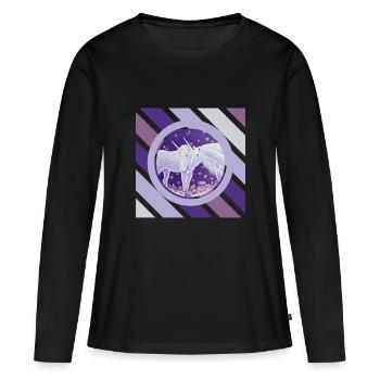 Soirée luciole couple licorne - Sonja Ariel - T-shirt manches longues Premium bio Femme - noir - Devant - Julia (174cm)