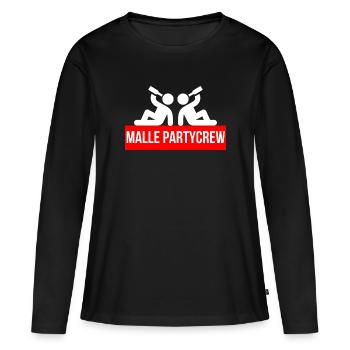 Malle Partycrew - Frauen Premium Bio Langarmshirt - Schwarz - Vorne - Julia (174cm)