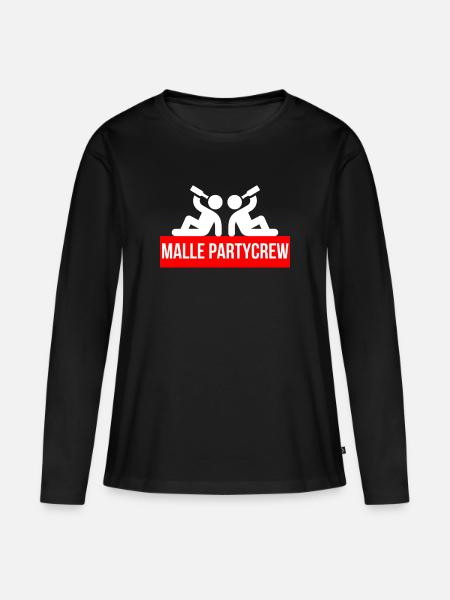 Malle Partycrew - Frauen Premium Bio Langarmshirt - Schwarz