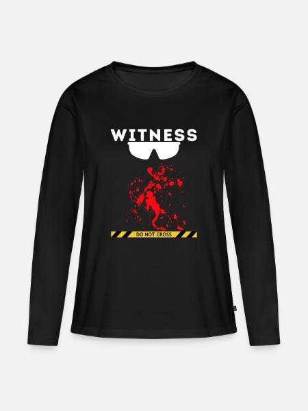 Zeuge - Frauen Premium Bio Langarmshirt - Schwarz