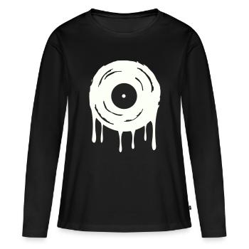 Record - Women's Premium Organic Long Sleeve Shirt - black - Front - Julia (174cm)