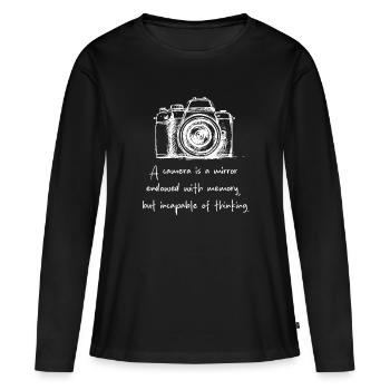 Fotografie jenseits der Techinique - Frauen Premium Bio Langarmshirt - Schwarz - Vorne - Julia (174cm)