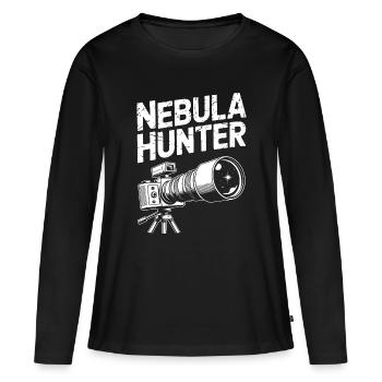 Nebula Hunter Telescope Art - Women's Premium Organic Long Sleeve Shirt - black - Front - Julia (174cm)