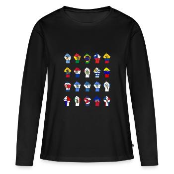 Résistance latino-américaine - T-shirt manches longues Premium bio Femme - noir - Devant - Julia (174cm)