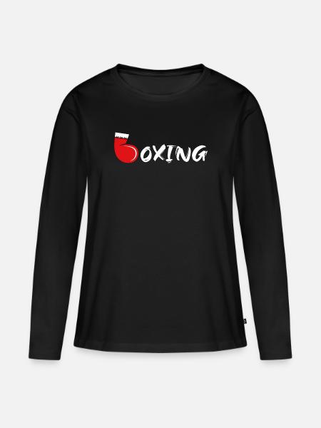 Boxing - Frauen Premium Bio Langarmshirt - Schwarz