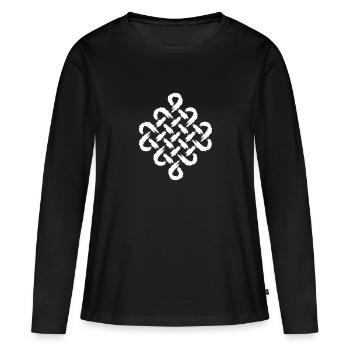 Infinity symbol Celtic symbol brush - Women's Premium Organic Long Sleeve Shirt - black - Front - Julia (174cm)