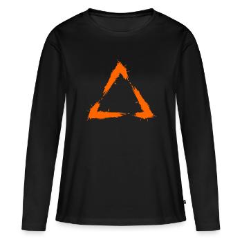 Triangle geometry icon - Women's Premium Organic Long Sleeve Shirt - black - Front - Julia (174cm)