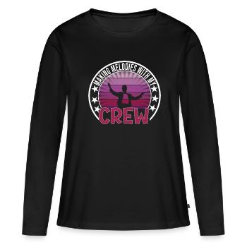 Festival - Frauen Premium Bio Langarmshirt - Schwarz - Vorne - Julia (174cm)