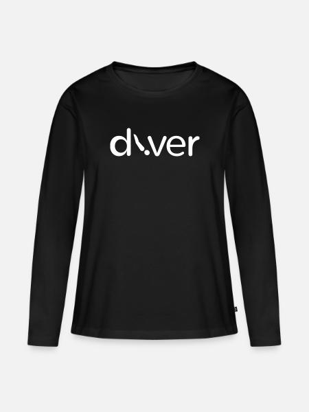 Diver - Taucher - Frauen Premium Bio Langarmshirt - Schwarz