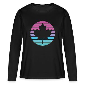 Canada - T-shirt manches longues Premium bio Femme - noir - Devant - Julia (174cm)