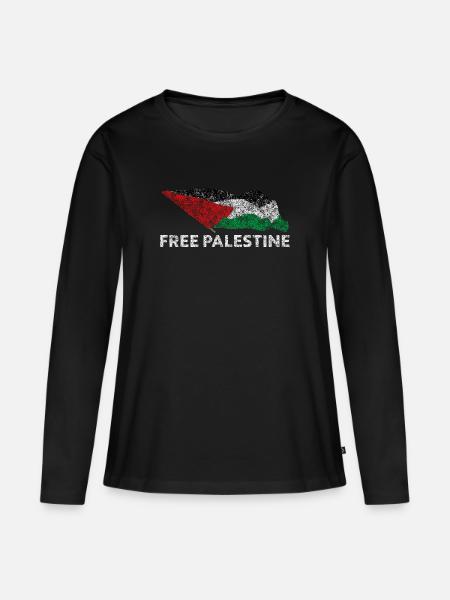 Palestine libre - T-shirt manches longues Premium bio Femme - noir