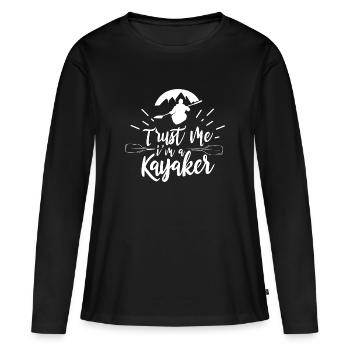 Je suis Un Kayak Kayak - T-shirt manches longues Premium bio Femme - noir - Devant - Julia (174cm)