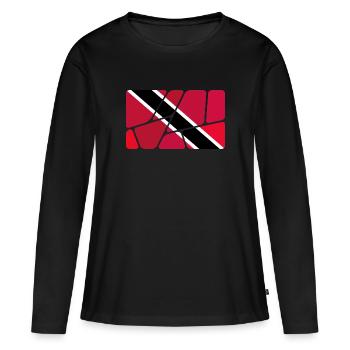 Trinité-et-Tobago - T-shirt manches longues Premium bio Femme - noir - Devant - Julia (174cm)