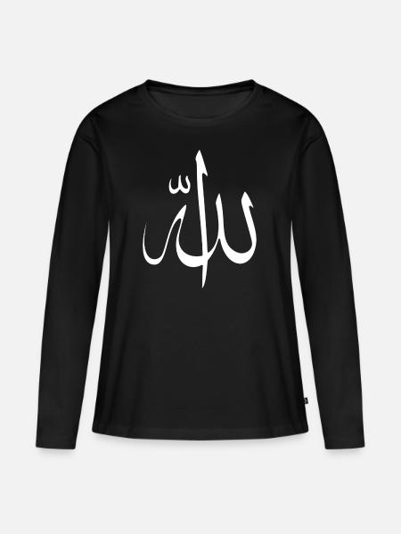 Allah - Ekologisk långärmad premium-T-shirt dam - svart