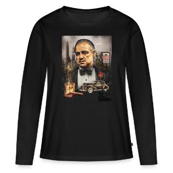 Le Parrain Film De Mafia Don Corleone - T-shirt manches longues Premium bio Femme - noir - Devant - Julia (174cm)