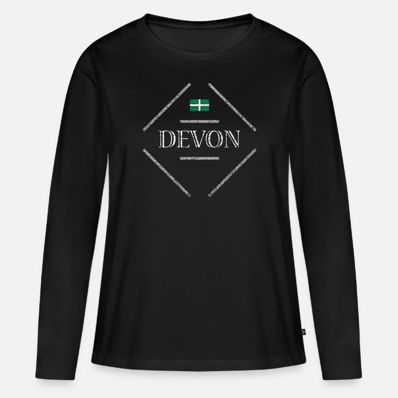 Devon - Women's Premium Organic Long Sleeve Shirt - black