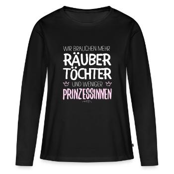 Räubertöchter - Frauen Premium Bio Langarmshirt - Schwarz - Vorne - Julia (174cm)