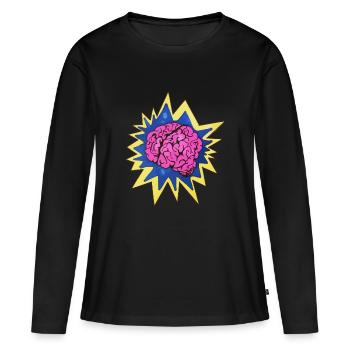 Endoctrinés - T-shirt manches longues Premium bio Femme - noir - Devant - Julia (174cm)