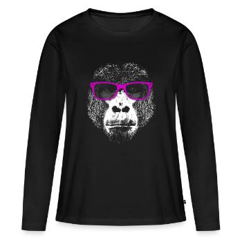 Gorilla - Women's Premium Organic Long Sleeve Shirt - black - Front - Julia (174cm)