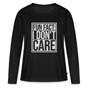 Je me fiche des faits - T-shirt manches longues Premium bio Femme - noir - Devant - Julia (174cm)