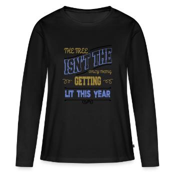 Chambre Beach Holiday Jokes Bodybuilding Dork - T-shirt manches longues Premium bio Femme - noir - Devant - Julia (174cm)