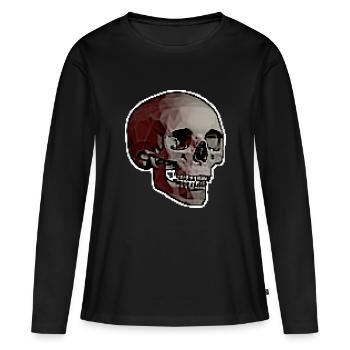 CRÂNE DE PIXEL - T-shirt manches longues Premium bio Femme - noir - Devant - Julia (174cm)