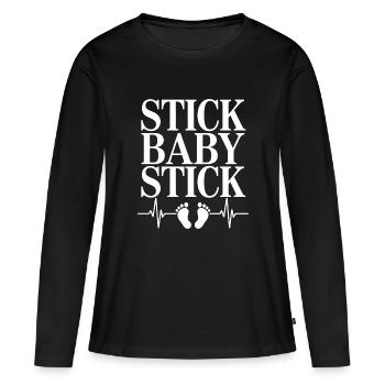 Courage and hope on the IVF journey - Women's Premium Organic Long Sleeve Shirt - black - Front - Julia (174cm)