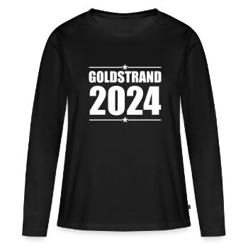 Sables d’or 2024 - T-shirt manches longues Premium bio Femme - noir - Devant - Julia (174cm)