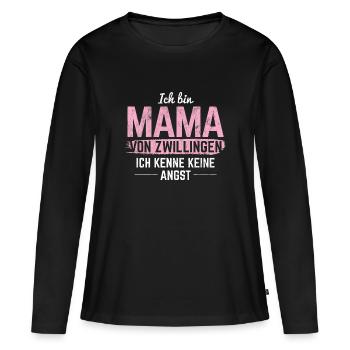Zwillinge Geschenk Zwilling - Frauen Premium Bio Langarmshirt - Schwarz - Vorne - Julia (174cm)
