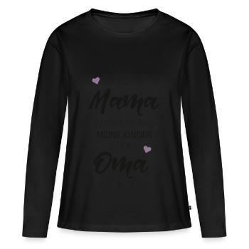 Best granny mom kids grandson saying gift - Women's Premium Organic Long Sleeve Shirt - black - Front - Julia (174cm)
