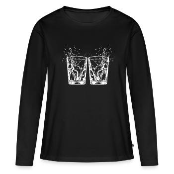 Tequila Drink - Frauen Premium Bio Langarmshirt - Schwarz - Vorne - Julia (174cm)