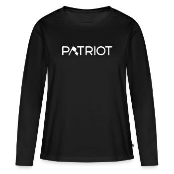 Patriote - T-shirt manches longues Premium bio Femme - noir - Devant - Julia (174cm)