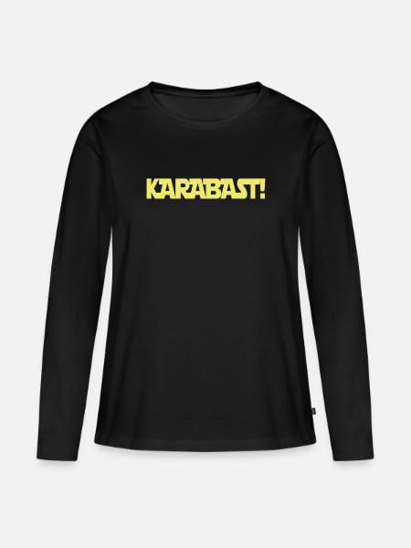 Karabast - Frauen Premium Bio Langarmshirt - Schwarz