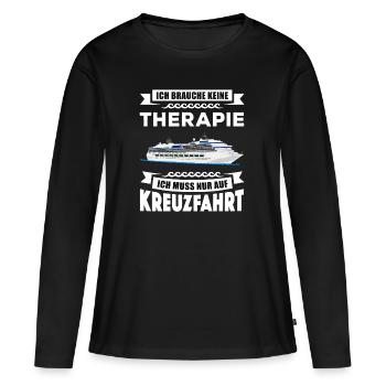 Cruise Shirt - Cruise Ship - Gift - Women's Premium Organic Long Sleeve Shirt - black - Front - Julia (174cm)