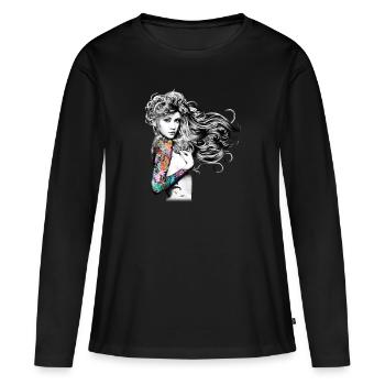 Inked Beauty - Women's Premium Organic Long Sleeve Shirt - black - Front - Julia (174cm)