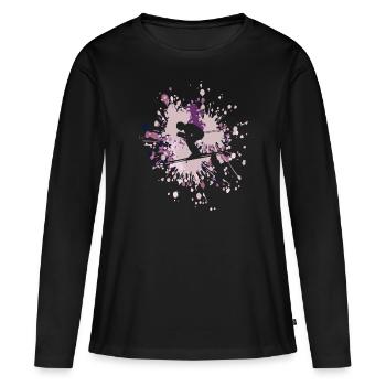Ski Speed Color Splash - T-shirt manches longues Premium bio Femme - noir - Devant - Julia (174cm)