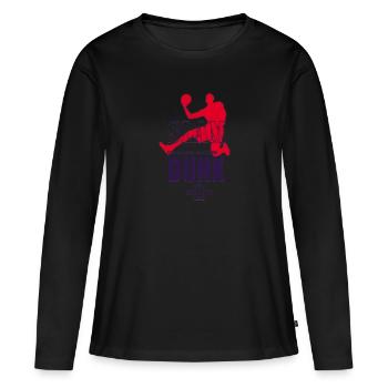 Stop Watching Start Doing Slam Dunk Basketball - T-shirt manches longues Premium bio Femme - noir - Devant - Julia (174cm)