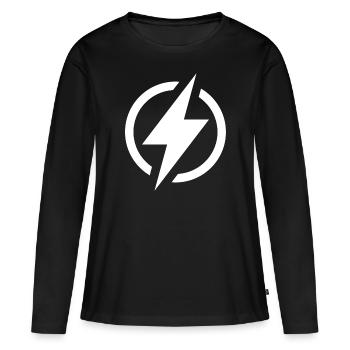 Eclair - T-shirt manches longues Premium bio Femme - noir - Devant - Julia (174cm)