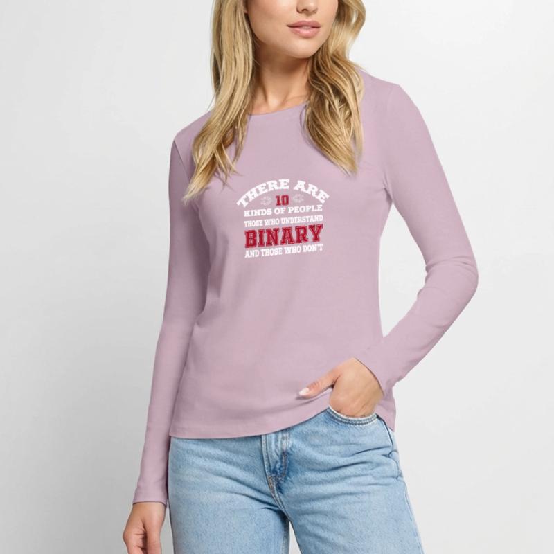 10 Arten von Menschen Codi Binary Programmer Frauen Premium Bio Langarmshirt