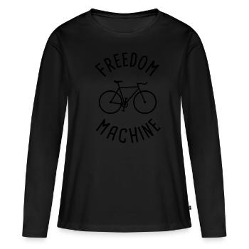 coureur - T-shirt manches longues Premium bio Femme - noir - Devant - Julia (174cm)