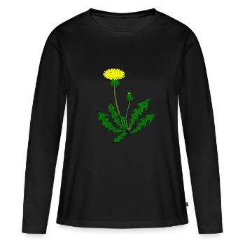Pissenlit pissenlit - T-shirt manches longues Premium bio Femme - noir - Devant - Julia (174cm)