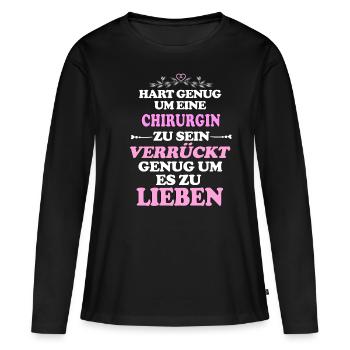 Surgeon - Women's Premium Organic Long Sleeve Shirt - black - Front - Julia (174cm)