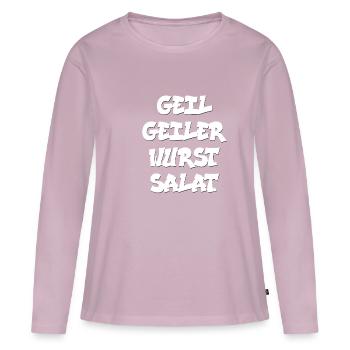 Geil geiler Wurstsalat - Frauen Premium Bio Langarmshirt - Altrosa - Vorne - Julia (174cm)
