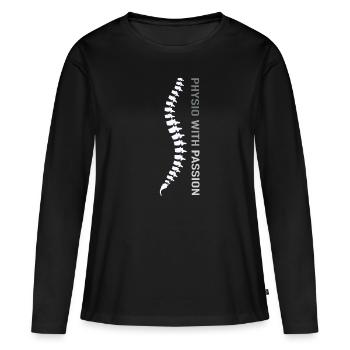 Physiotherapy Physio fitness gym sport workout - Women's Premium Organic Long Sleeve Shirt - black - Front - Julia (174cm)