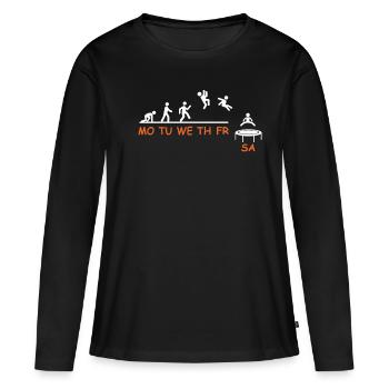 Semaine trampoline gymnaste gymnaste - T-shirt manches longues Premium bio Femme - noir - Devant - Julia (174cm)