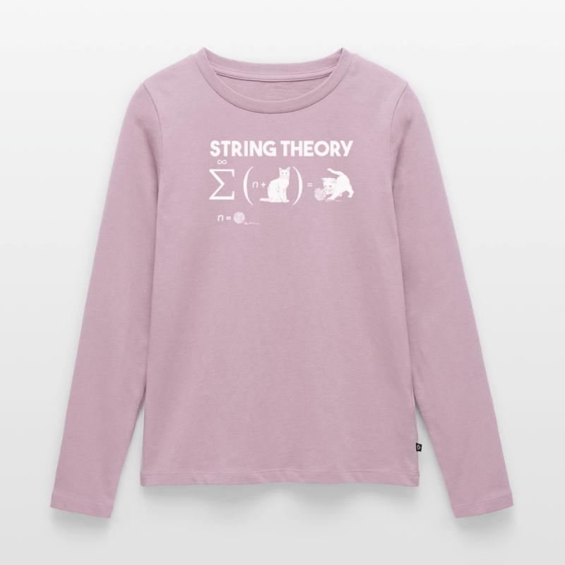 Cat String Theory Wool Quantum Mechanics Math Women's Premium Organic Long Sleeve Shirt